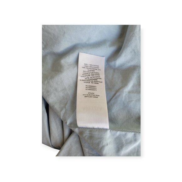 Aritzia Blue Dropwaist Cotton Poplin Dress Size L - Picture 9 of 11